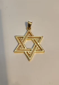 Small Jewish Star Of David Pendant Necklace Silver Gold Stainless Steel Jewelry - Picture 1 of 2