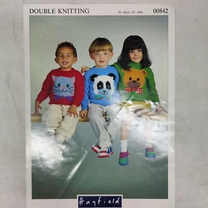 Childrens Animal Sweaters By Hayfield Textiles - Double Knitting Leaflet 842 - Picture 1 of 22