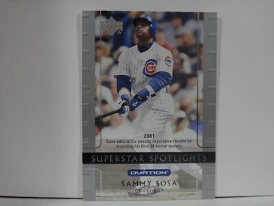 2002 Upper Deck Ovation Silver Chicago Cubs Baseball Card #108 Sammy Sosa SS - Image 1 of 2