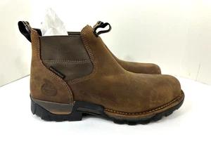 Georgia Boot Eagle One Chelsea Waterproof Men's Work Boot Brown Size 13M - Picture 1 of 9