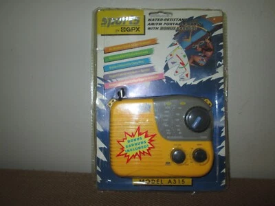 Vtg SPORTS By GPX AM FM Portable Radio Model A315 Water Resistant *New Old Stock - Image 1 of 4
