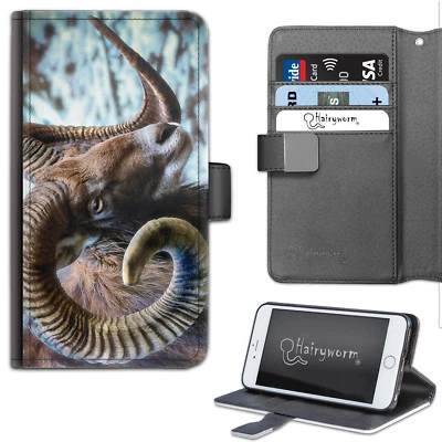 Mouflon Sheep Phone Case;PU Leather Wallet Flip Case;Cover For Samsung;Apple - Image 1 of 4