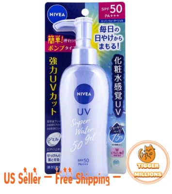 [Vendedor de EE. UU.] Protector solar Kao NIVEA Super Sun Protect agua SPF50 PA+++ 140 g Japón Foto 1 de 4