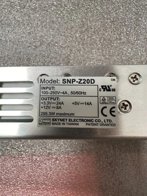 Skynet SNP-Z20D AC/DC Power Supply 3.3V 5V 12V 200W NEW