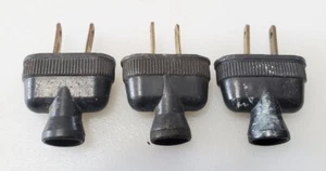 3 enchufes de radio ventilador lámpara eléctrica vintage águila de goma negra - Imagen 1 de 5