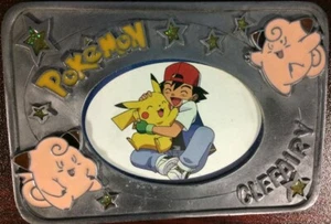 SELTENER VINTAGE POKEMON PALS 4,5"" X 3"" ZINN METALL BILDERRAHMEN - CLEFAIRY (KARTE) - Bild 1 von 2