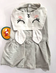 Pet Small Dog/Cat Dress Spring/Summer Sleepy Bunny Princess Grey New With Tags M - Picture 1 of 2