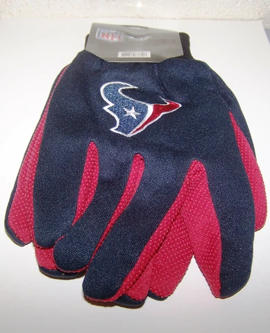 Houston Texans NFL Team Logo Utility Work Garden Cotton Gloves Cover
