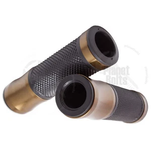 Manillar 22mm Izquierdo Derecho CNC Sombra Empuñadura 7/8" Universal Grippy Bronce - Imagen 1 de 3