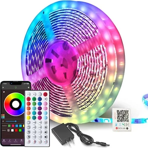 20M 15M LED STRIP RGB LIGHTS COLOUR CHANGING TAPE CABINET TV LIGHTING UK 5M 10M - Picture 1 of 35