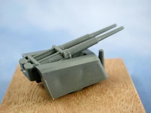Model Boat Fittings Anti Aircraft Gun 10.5cm (Twin Mount) Aeronaut Model Making - Picture 1 of 1