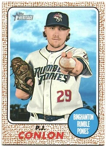 2017 Topps Heritage Minor League P.J. Conlon Binghamton Rumble Ponies #11 - Picture 1 of 2