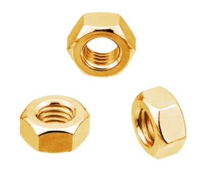 Sechskantmuttern DIN 934 Messing MS von M2 bis M30 Mutter ISO 4032 - Bild 1 von 2