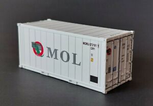 HO scale 1:87 20ft Hi-Cube reefer shipping MOL container NEW - suits Auscision