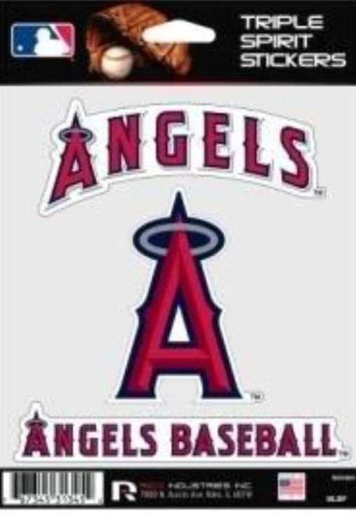 Los Angeles Angels Die Cut Decals 3 Pack Car Window, Laptop, Tumbler. MLB, Rico - Image 1 of 1