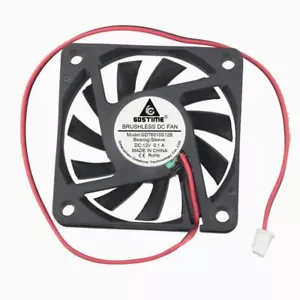 12V 60mm x 10mm 2 Pin CPU Brushless Cooling Fan PC Cooler Heat Sink Black 6010 - Picture 1 of 11