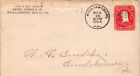Pennsylvania Williamsburg 1904 cork killer  Postal Stationery Envelope.