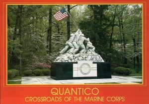 Quantico, Crossroads of the Marine Corps, Memorial at Base, Virginia -- Postcard - Picture 1 of 2