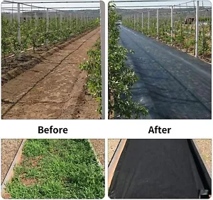 Garden PlantCover Weed Barrier Fabric Block Eerth Mats Garden/Landscape 2.3ounce - Picture 1 of 12