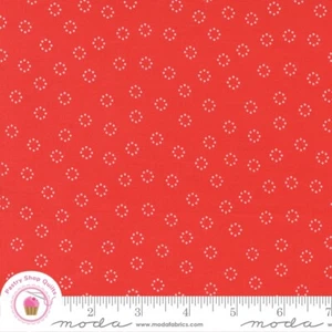 Moda SIMPLY DELIGHTFUL 37644 26 Red Geranium dots SHERRI & CHELSI Quilt Fabric - Picture 1 of 6
