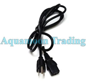New US (IEC C13/NEMA 5-15P ) Straight Power Cord 3-Prong Plug 3-Slot Receptacle - Picture 1 of 2