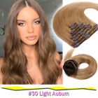 Aaaaa+ Clip In 100% Remy Human Hair Extensions Ombre Balayage Weft Full Head 8Ps