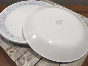 Corning Corelle Set of 4 Blue Floral Rim Dinner Plates VTG - Picture 1 of 7