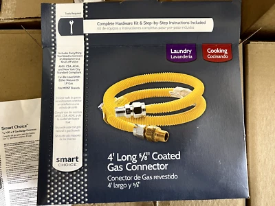 4英尺长5/8英寸涂层气体连接器全新带盒 — 第 1/4 张图片