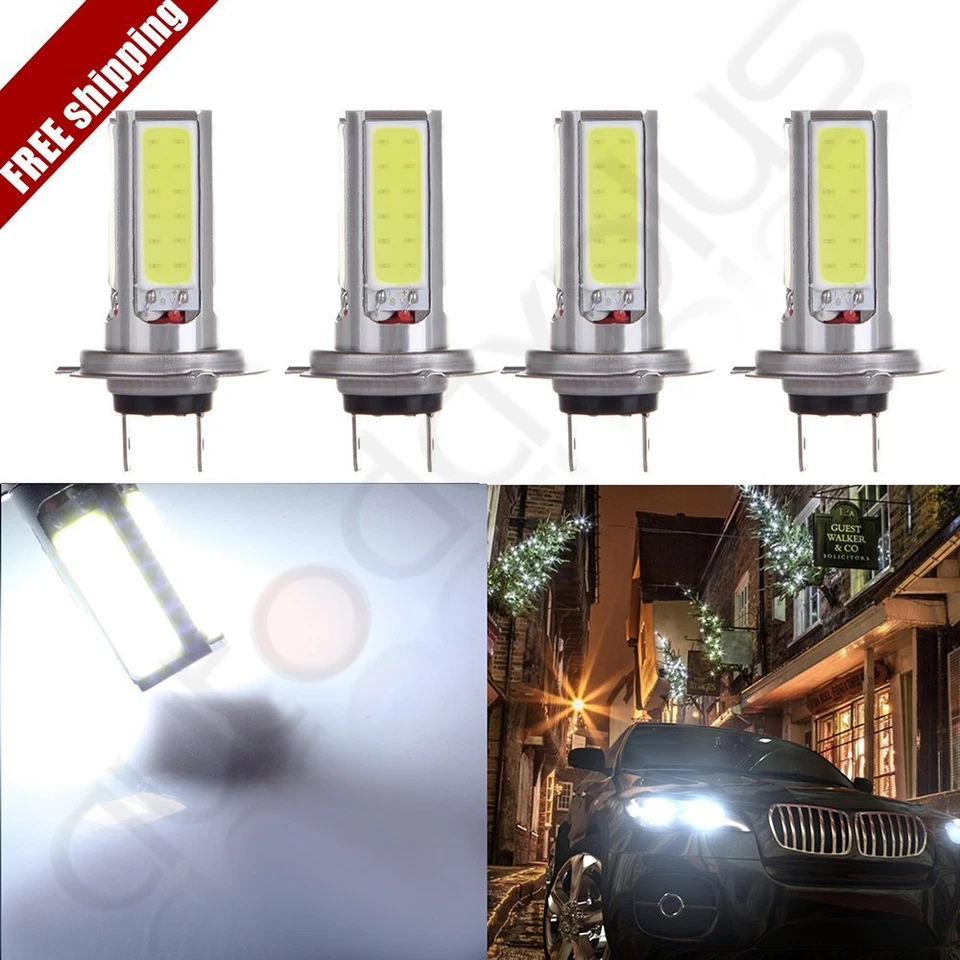 4x H7 LED Headlight Bulbs Kit High Low Beam 6000LM Super Bright 6000K White - Image 1 of 1