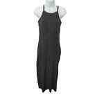 Discreet Womens Black & White Striped Maxi Dress S Med