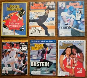 1988 Olympic Games Original Lot of 6 Sports Illustrated Winter & Summer - Picture 1 of 8