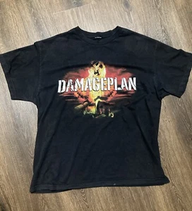 Vintage Y2K Black Damage Plan PANTERA Heavy metal Rock Music Tee Size L READ - Picture 1 of 5