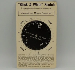 Black & White Scotch 68' Vintage International Money Convertor Fleischmann Dist. - Picture 1 of 4