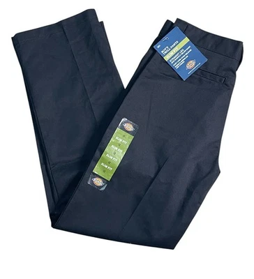 "Nuevo con etiquetas - Pantalones de sarga Dickies para niños 12 calce ajustado pierna cónica resistente a las arrugas 28x26""" Foto 1 de 4