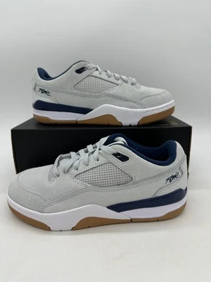 Jordan Flight Court Juvenil Talla 7 Para Mujer Talla 8.5 Gris Azul Marino Goma Zapatos HF3333 004 Foto 1 de 4