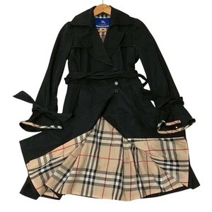 Burberry Blue Label Trenchcoat Nova Check Gürtel Deformation Gr. 38 aus Japan - Bild 1 von 24