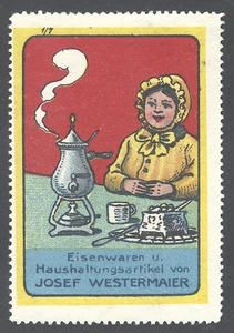 Germany poster stamp cinderella reklamemarken household hardware coffee pot - Picture 1 of 2
