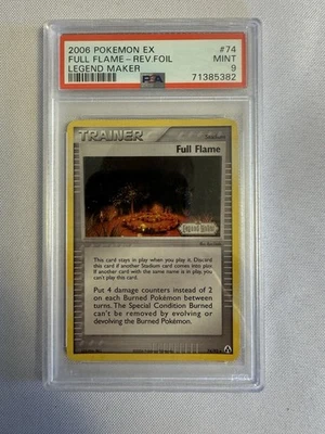 2006 Pokemon - Full Flame Reverse Holo Trainer EX Legend Maker 74/92 PSA 9 Mint! - Image 1 of 4