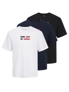 Paquete de 3 camisetas gráficas Jack & Jones Jjecorp calce regular manga corta Mp Noos - Imagen 1 de 8