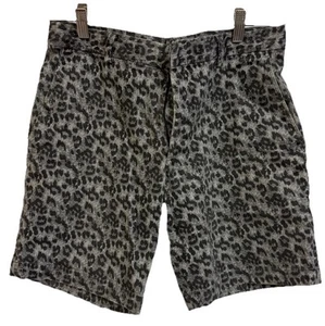 Cheetah Print Flat Front Chino Shorts Unbranded Men 30/31 Worn - Picture 1 of 3