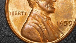 1959 P LINCOLN MEMORIAL PENNY DDO, L IN LIBERTY IN RIMTHERE ARE SOME NICKS - Picture 1 of 6