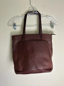 Madewell Medium transport brown leather crossbody tote bag Purse - Picture 1 of 6
