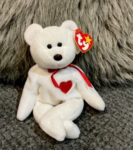 Ty Beanie Baby Valentino Bär mit rotem Herz 1993 Edition. NEU MIT ETIKETT. - Bild 1 von 8