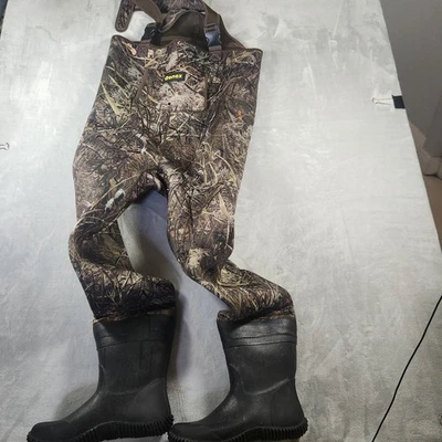 GONEX Neoprene Waders Boot Foot Cleated Breathable Insulated Camo/Brown, Fishing - Image 1 of 4