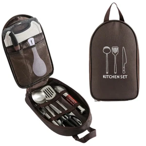Outdoor Kochgeschirr Tasche Camping Werkzeug Aufbewahrung Picknick Reise Utensil Tasche Organizer - Bild 1 von 8