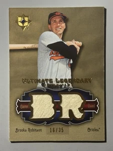 Brooks Robinson 2006 Upper Deck /35 Ultimate Legendary Materials Game Used Patch - Picture 1 of 3