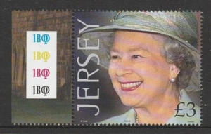 UK - JERSEY  2001 QUEEN'S 75th Birthday  THREE POUNDS with Plate Imprint MNH - Picture 1 of 1