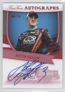 2012 Press Pass Fanfare Auto Red /75 Austin Dillon #AD Auto