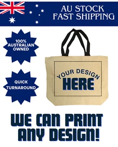 Tote Bag Linen Large Custom Design for Promotional Gift Personalisation Print - Picture 1 of 2