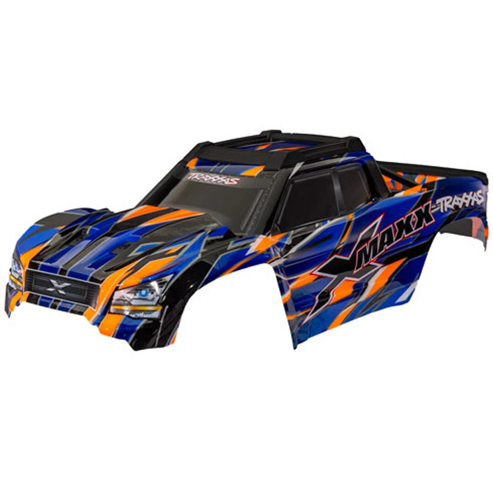 Traxxas 7867-ORNG Painted Body Orange w/ F/R Body Mounts/Body Support for X-Maxx